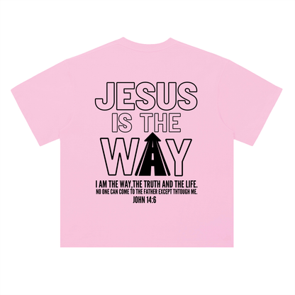 THE WAY light color Drop Shoulder T-Shirt