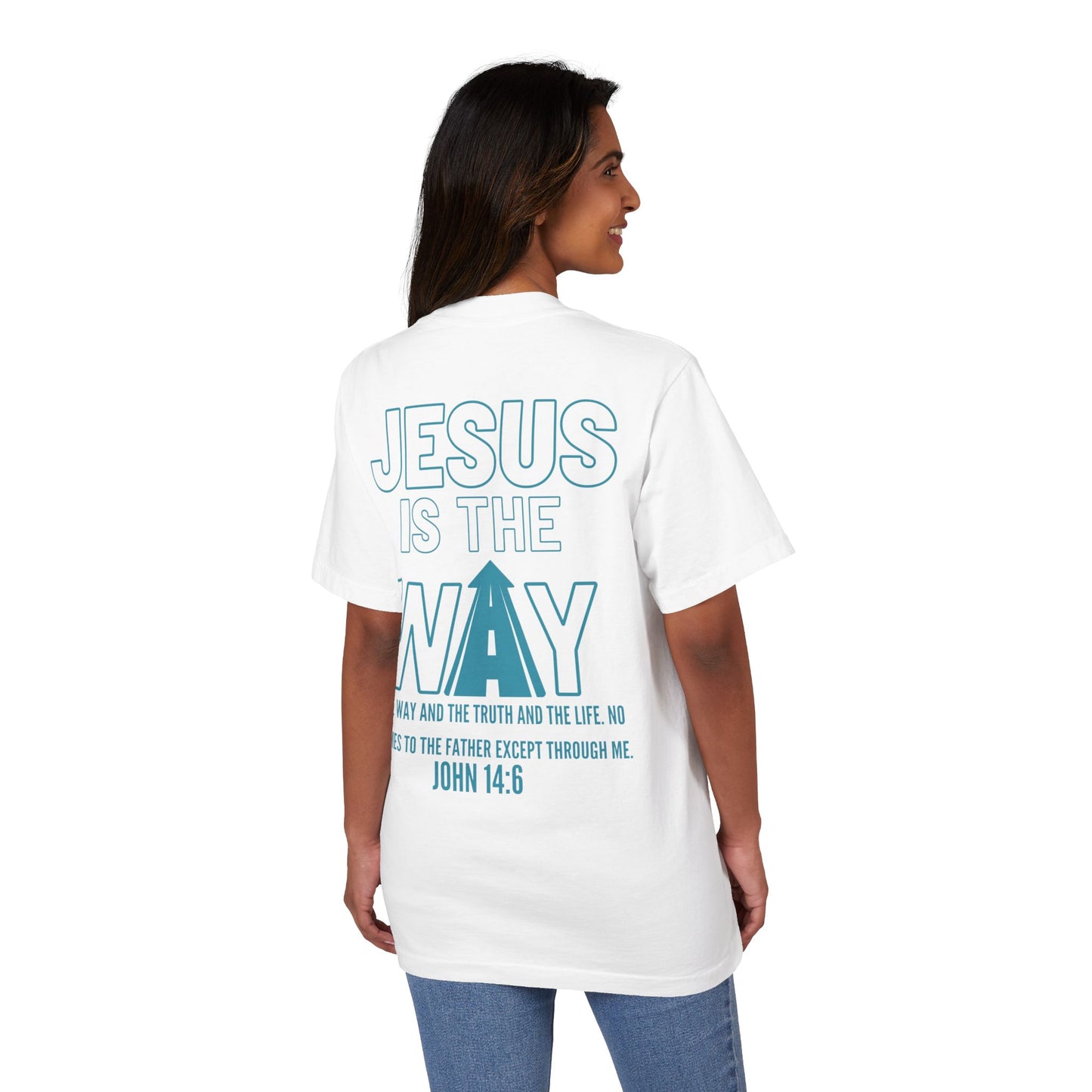 THE WAY Unisex  Drop-Shoulder T-Shirt-Optic White